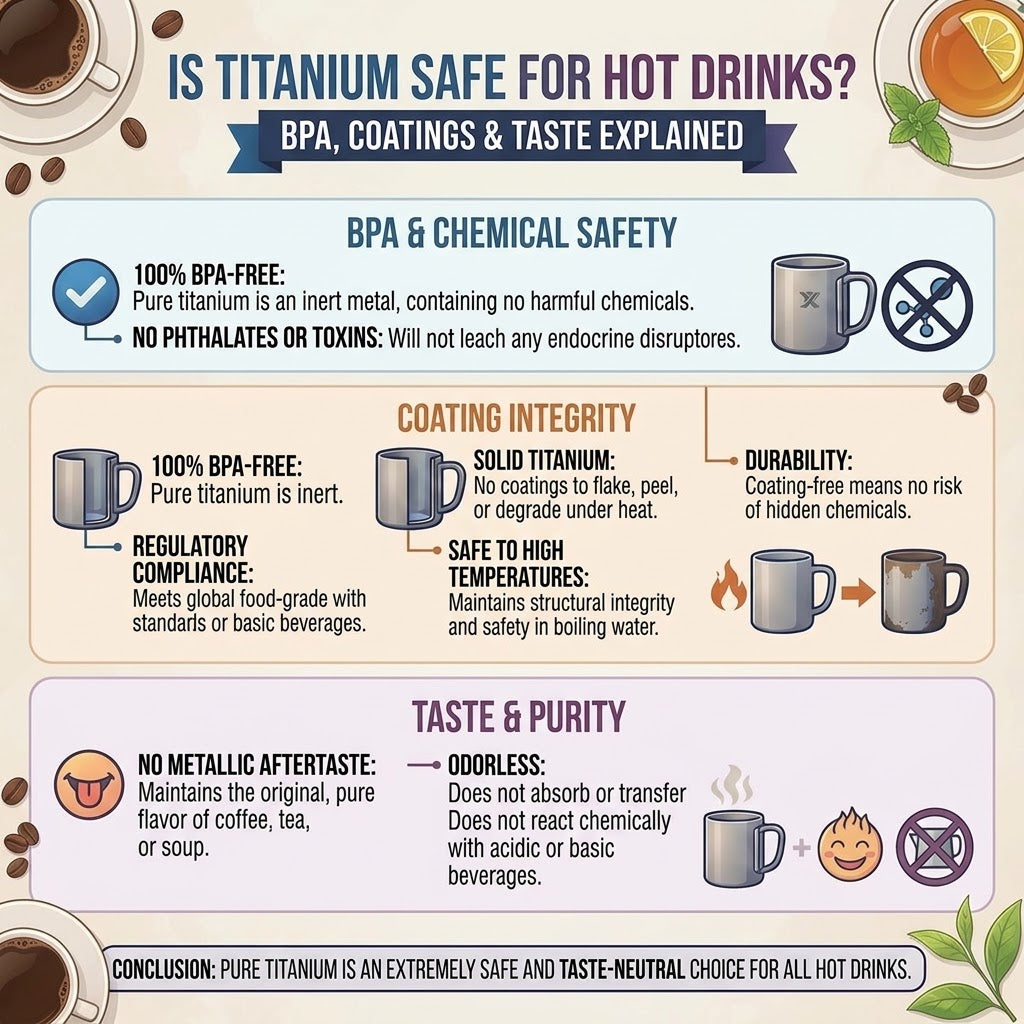Is Titanium Safe for Hot Drinks? BPA, Coatings & Taste Explained