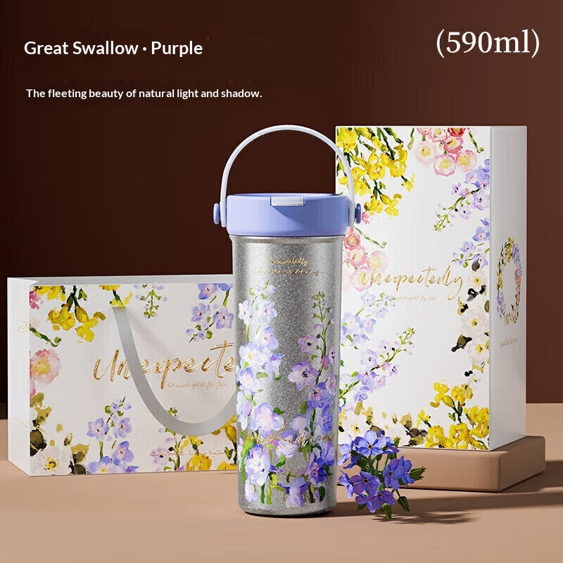 Titanium Vacuum Flask with Tea Infuser – 550ml