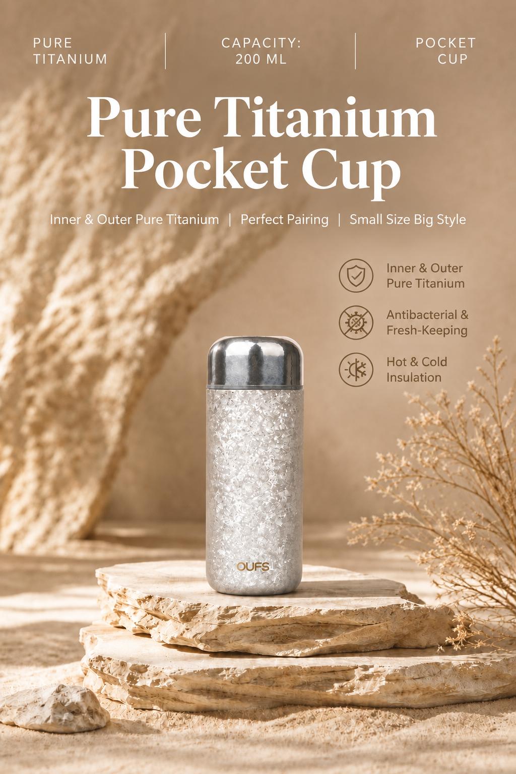 Pure Titanium Travel Cup 200ML