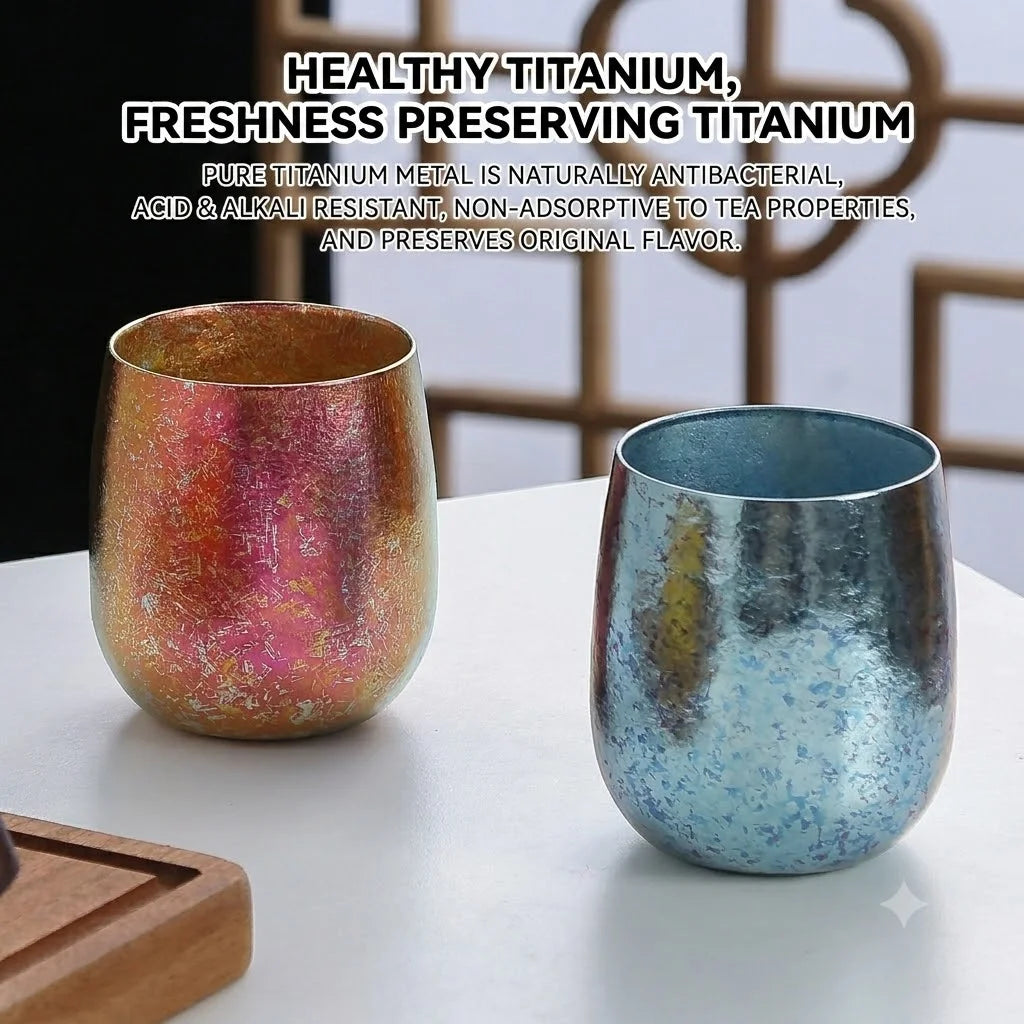 280ml Pure Titanium Egg Mug – Double-Wall Coffee & Tea Cup