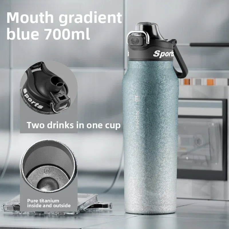 2026 Pure Titanium Vacuum Flask Portable Tea Tumbler High-end Titanium Water Cup Men Travel Thermos Holiday Gift