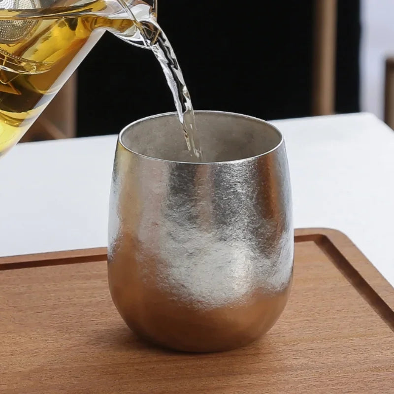280ml Pure Titanium Egg Mug – Double-Wall Coffee & Tea Cup