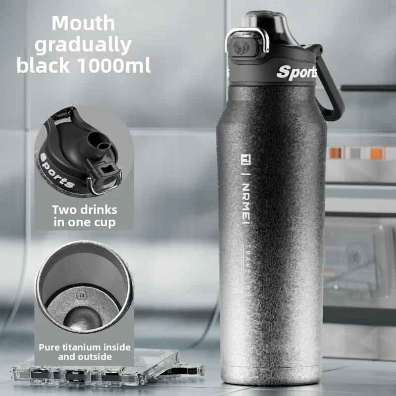 2026 Pure Titanium Vacuum Flask Portable Tea Tumbler High-end Titanium Water Cup Men Travel Thermos Holiday Gift