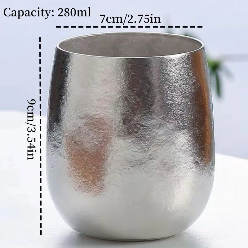 280ml Pure Titanium Egg Mug – Double-Wall Coffee & Tea Cup