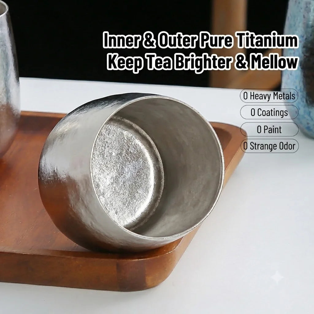 280ml Pure Titanium Egg Mug – Double-Wall Coffee & Tea Cup