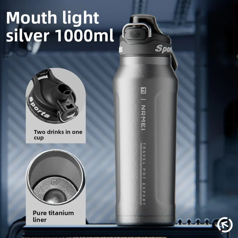 2026 Pure Titanium Vacuum Flask Portable Tea Tumbler High-end Titanium Water Cup Men Travel Thermos Holiday Gift