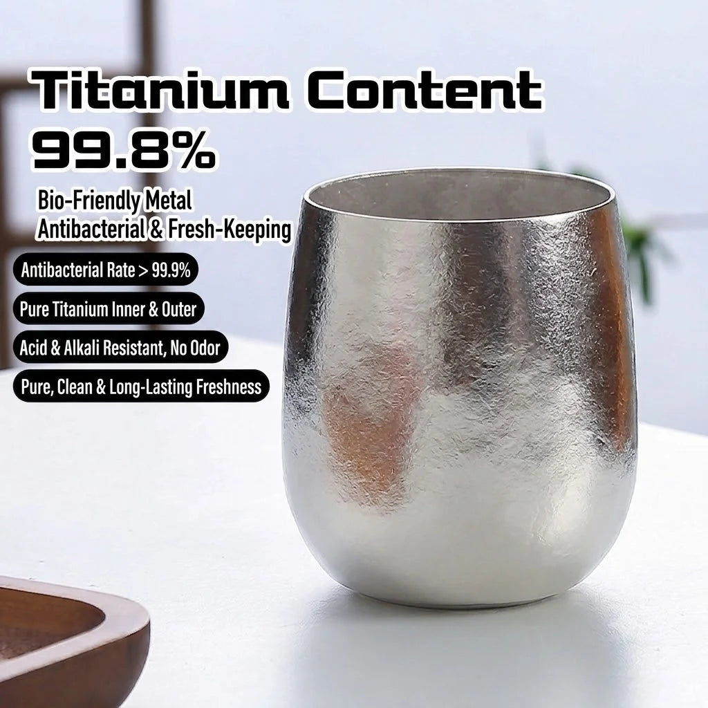 280ml Pure Titanium Egg Mug – Double-Wall Coffee & Tea Cup
