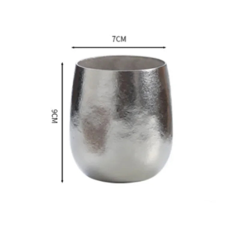 280ml Pure Titanium Egg Mug – Double-Wall Coffee & Tea Cup