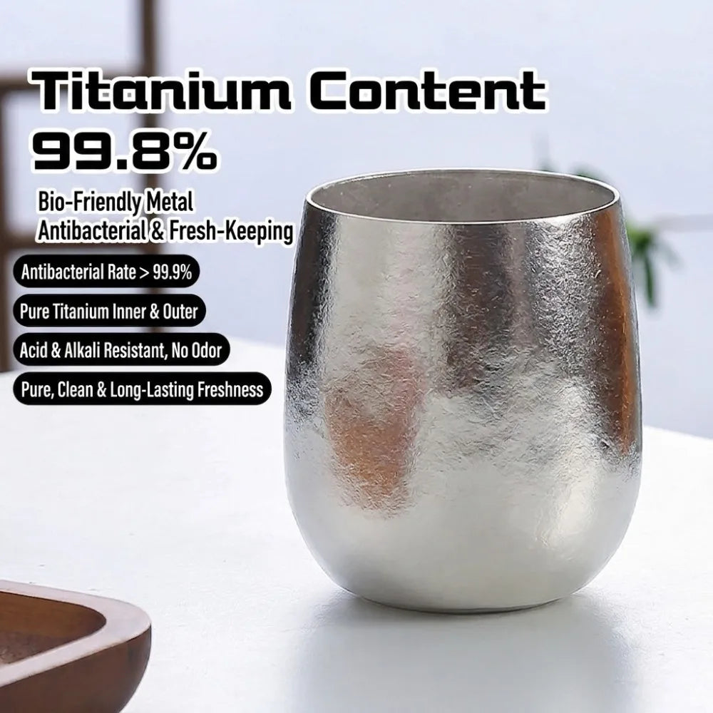 280ml Pure Titanium Egg Mug – Double-Wall Coffee & Tea Cup