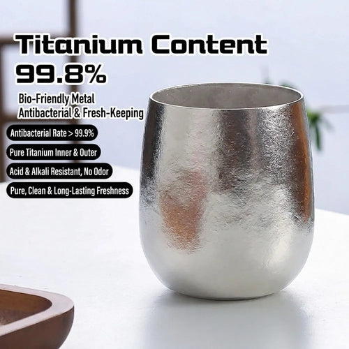 280ml Pure Titanium Egg Mug – Double-Wall Coffee & Tea Cup
