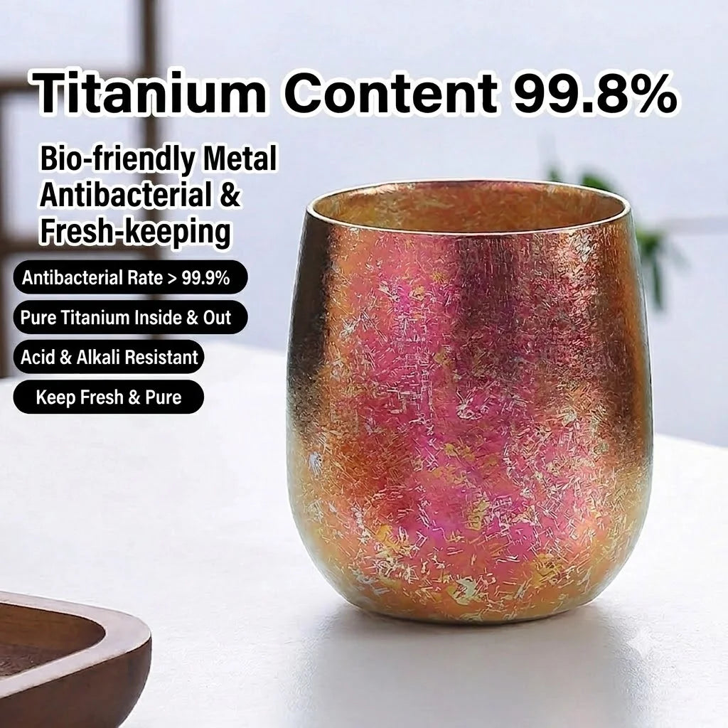 280ml Pure Titanium Egg Mug – Double-Wall Coffee & Tea Cup