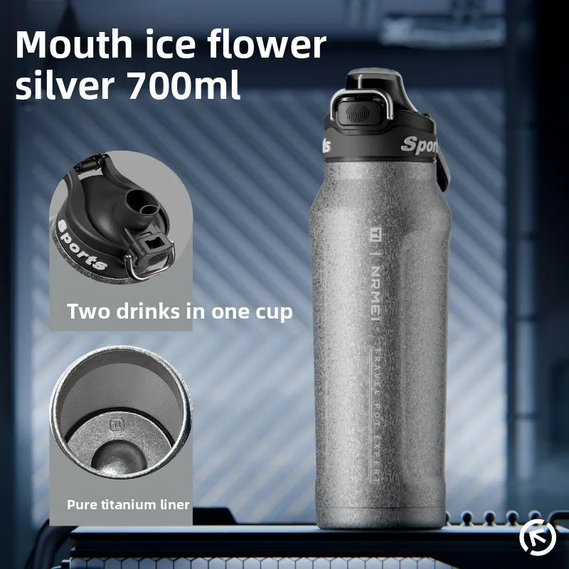 2026 Pure Titanium Vacuum Flask Portable Tea Tumbler High-end Titanium Water Cup Men Travel Thermos Holiday Gift