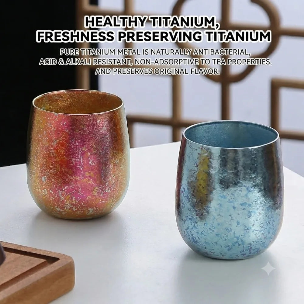 280ml Pure Titanium Egg Mug – Double-Wall Coffee & Tea Cup