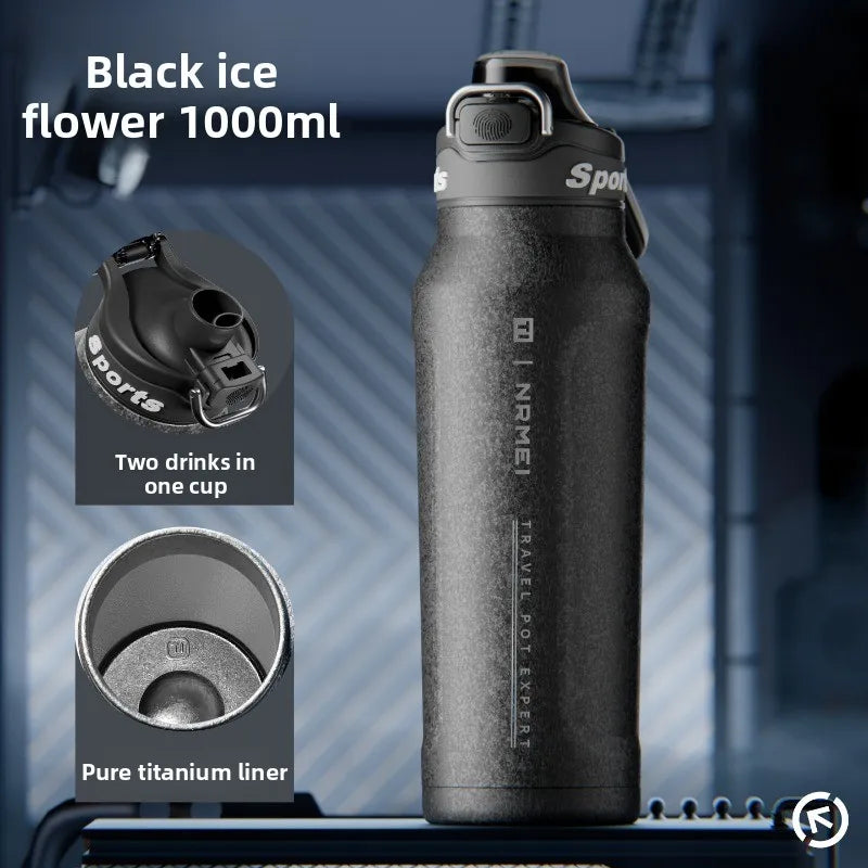 2026 Pure Titanium Vacuum Flask Portable Tea Tumbler High-end Titanium Water Cup Men Travel Thermos Holiday Gift