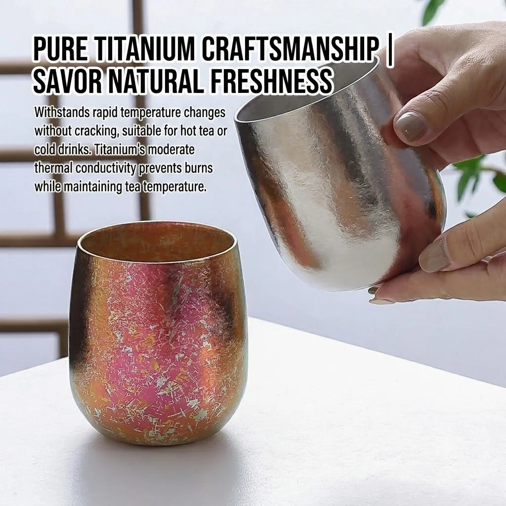 280ml Pure Titanium Egg Mug – Double-Wall Coffee & Tea Cup