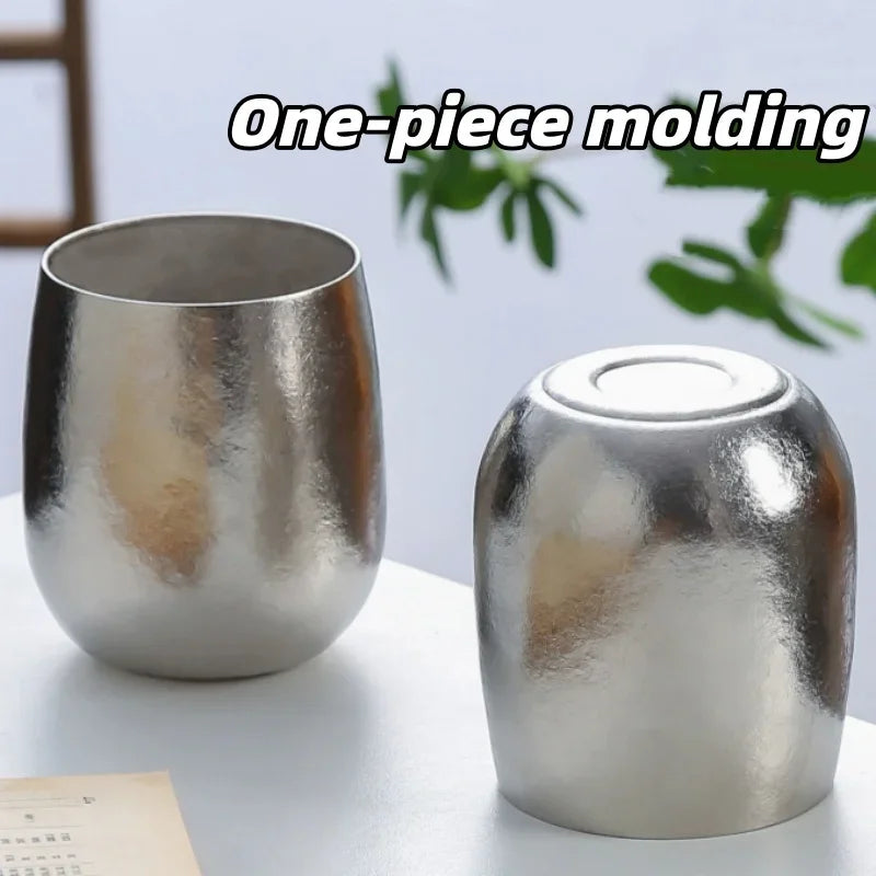 280ml Pure Titanium Egg Mug – Double-Wall Coffee & Tea Cup