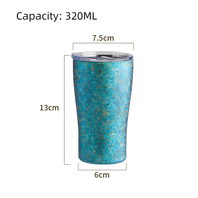 Titanium Mug 300ml Double-Wall Insulated Cup – Lightweight Heat-Resistant Travel Mug for Coffee & Tea