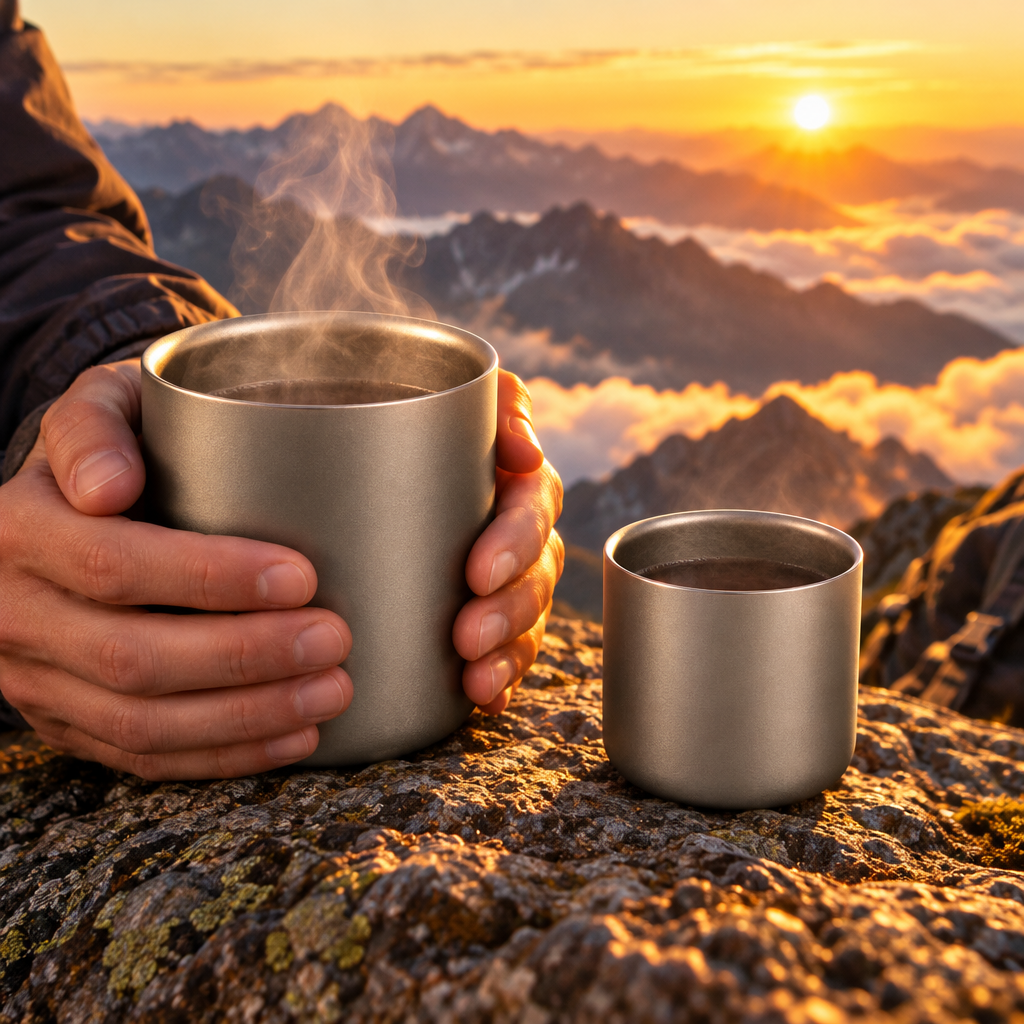 Titanium Cup Set Mountain Summit
